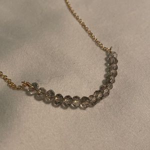 Gold sweet 16 necklace (16 gems), barely worn, good condition